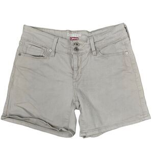 DENIZEN from Levis's Women's Beige Khaki Denim Jean Modern Shorts 2